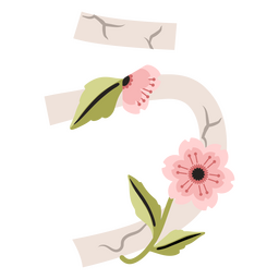 Soft And Sweet Sakura Alphabet PNG & SVG Design For T-Shirts