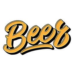 Beer graphic word PNG Design