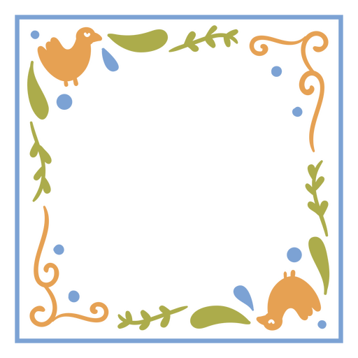Frames with nature motifs PNG Design
