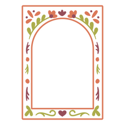 Arched frame flowers PNG Design Transparent PNG