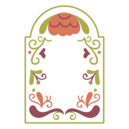 Farbiger Blumenrahmen PNG-Design