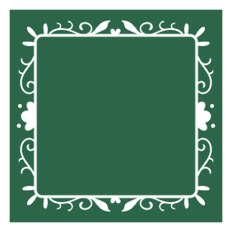 Grünes Quadrat mit Details PNG-Design
