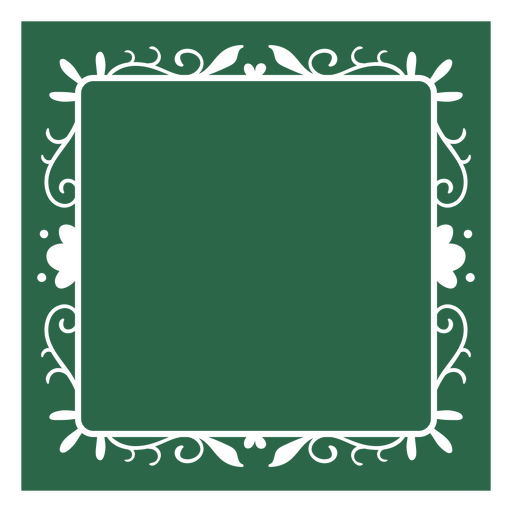Cuadrado verde con detalles Diseño PNG