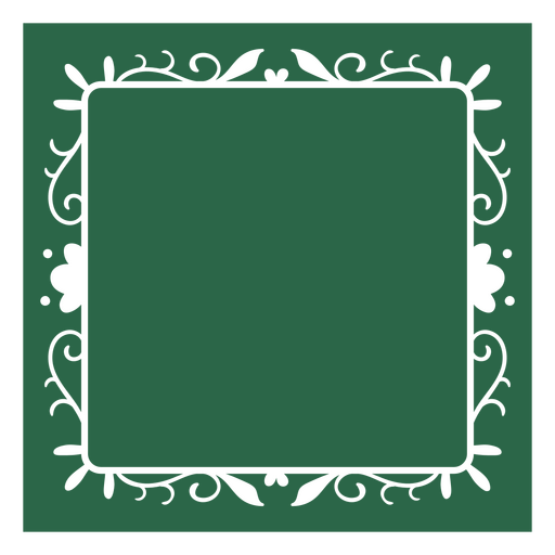 Grünes Quadrat mit Details PNG-Design