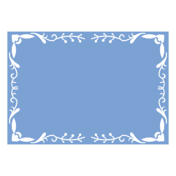 Rectángulo azul con detalles de remolinos Diseño PNG