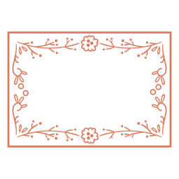 Zarter Blumenrahmen PNG-Design
