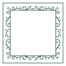 Marco de remolinos cuadrados Diseño PNG
