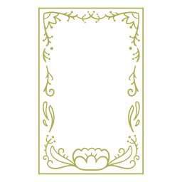 Blumenschmuck im rechteckigen Rahmen PNG-Design
