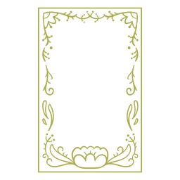Rectangle frame floral decorations PNG Design Transparent PNG