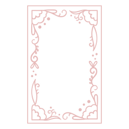 Blumendekorationen des rosa Rechteckrahmens PNG-Design