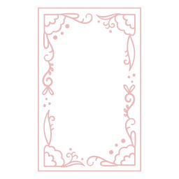 Pink rectangle frame floral decorations PNG Design Transparent PNG
