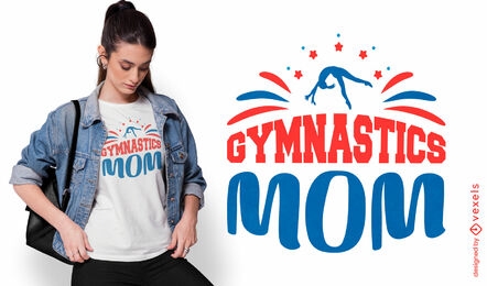 Gymnastics sport mom t-shirt design
