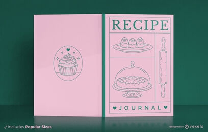 Bucheinbanddesign für Bäckereirezepte