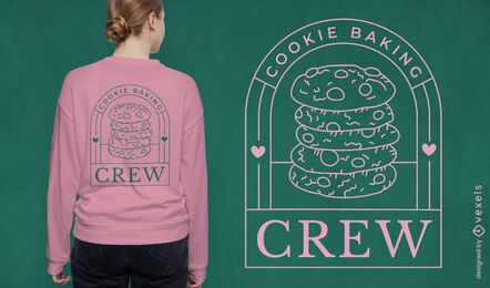 Diseño de camiseta para hornear galletas.