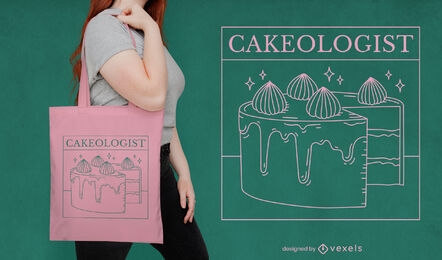 Cake specialist tote bag design