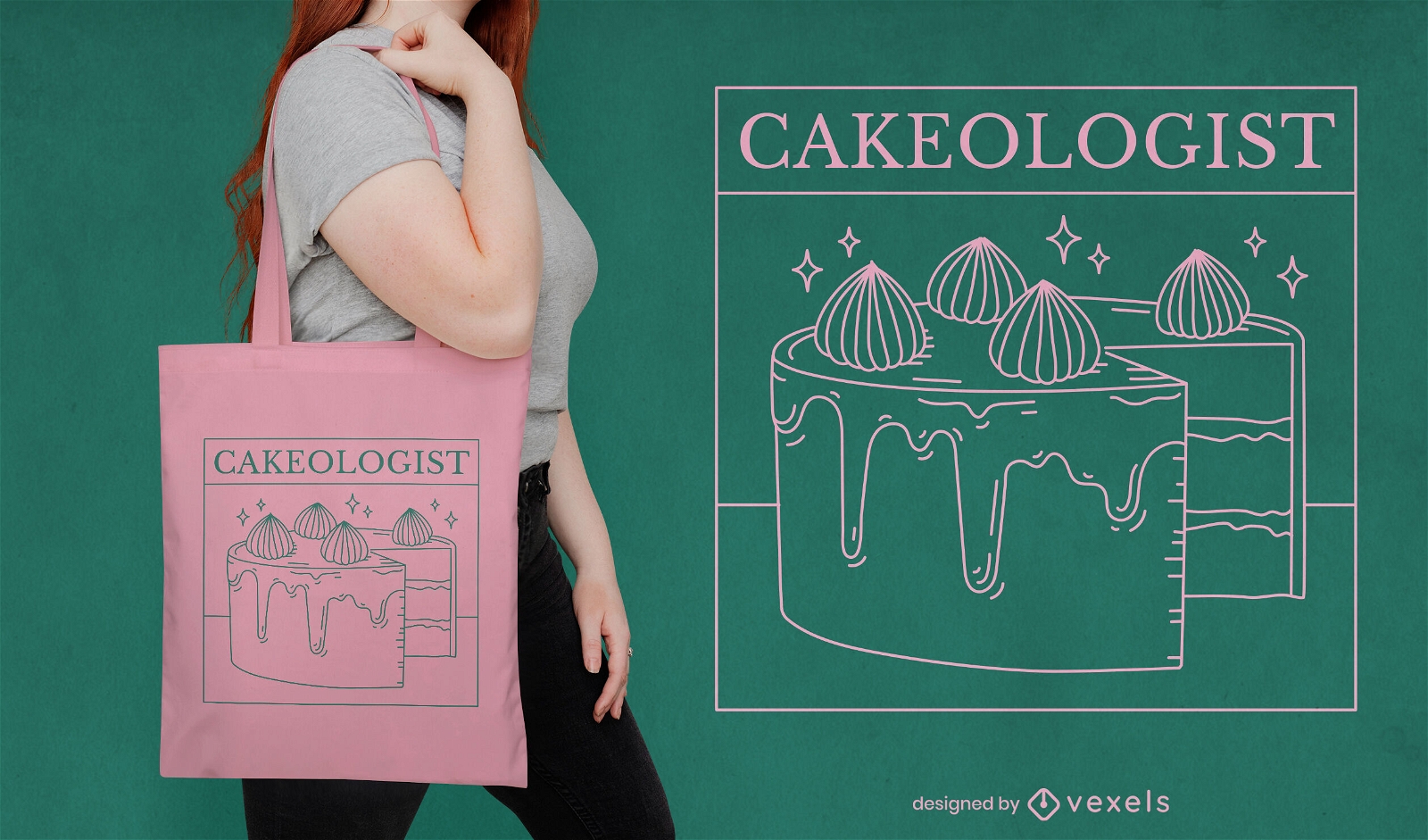 Cake specialist tote bag design
