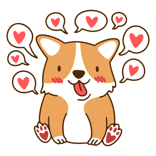 cachorro corgi brincalhão Desenho PNG