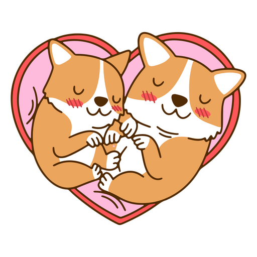 Entzückende Corgis PNG-Design