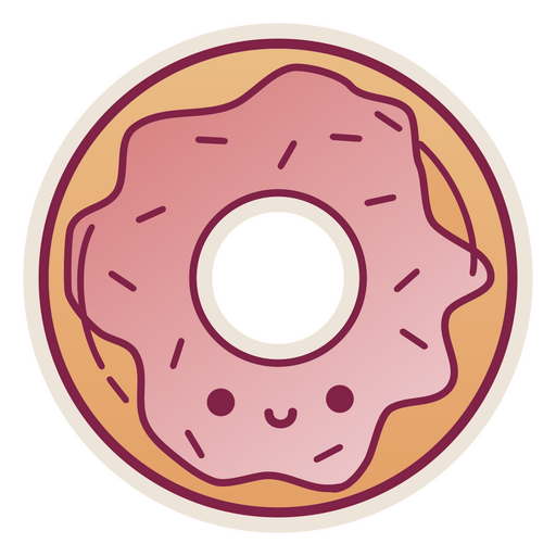Glasiertes Donut-Design PNG-Design