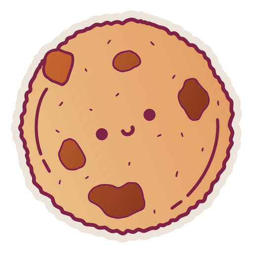 Design de um biscoito crocante Desenho PNG