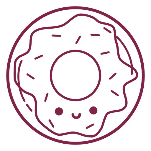Design of a glazed doughnut    PNG Design