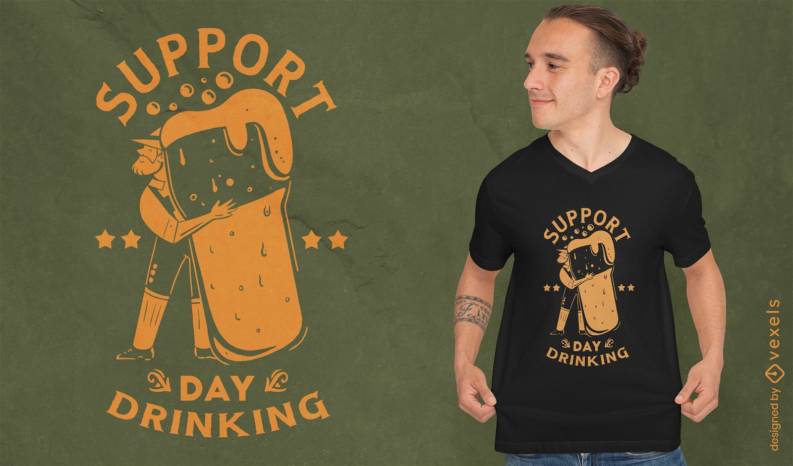 Design de camiseta bebendo do dia da Oktoberfest