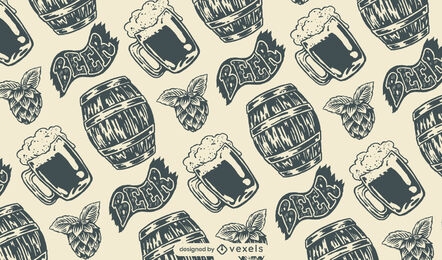 Oktoberfest beer brew pattern design
