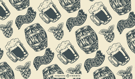 Oktoberfest-Biergebräu-Musterdesign