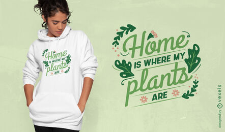 Design de camiseta para casa de plantas de jardim