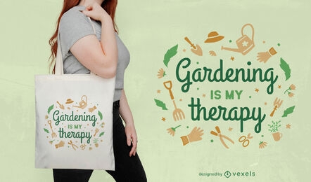 Gartenarbeit ist mein Therapie-Taschentaschendesign