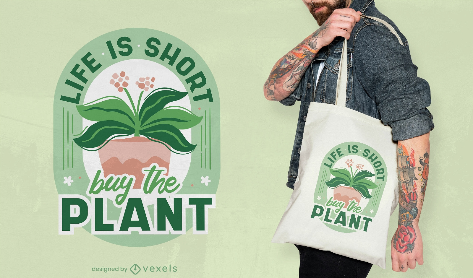 Buy the plant tote bag design