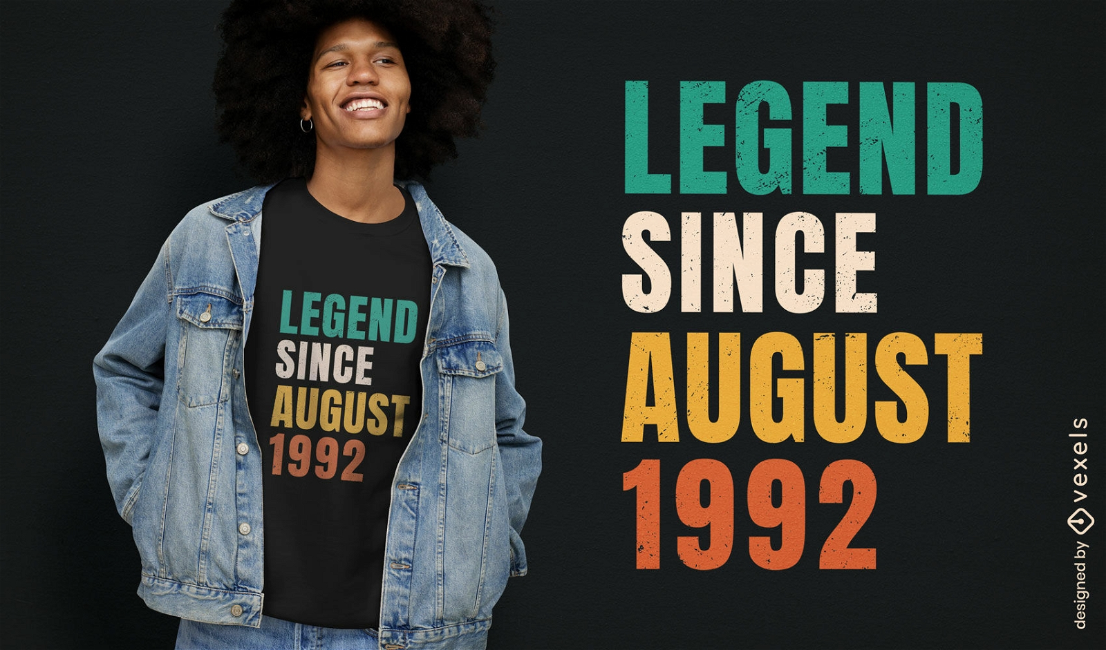 Legend since august 1992 t-shirt design