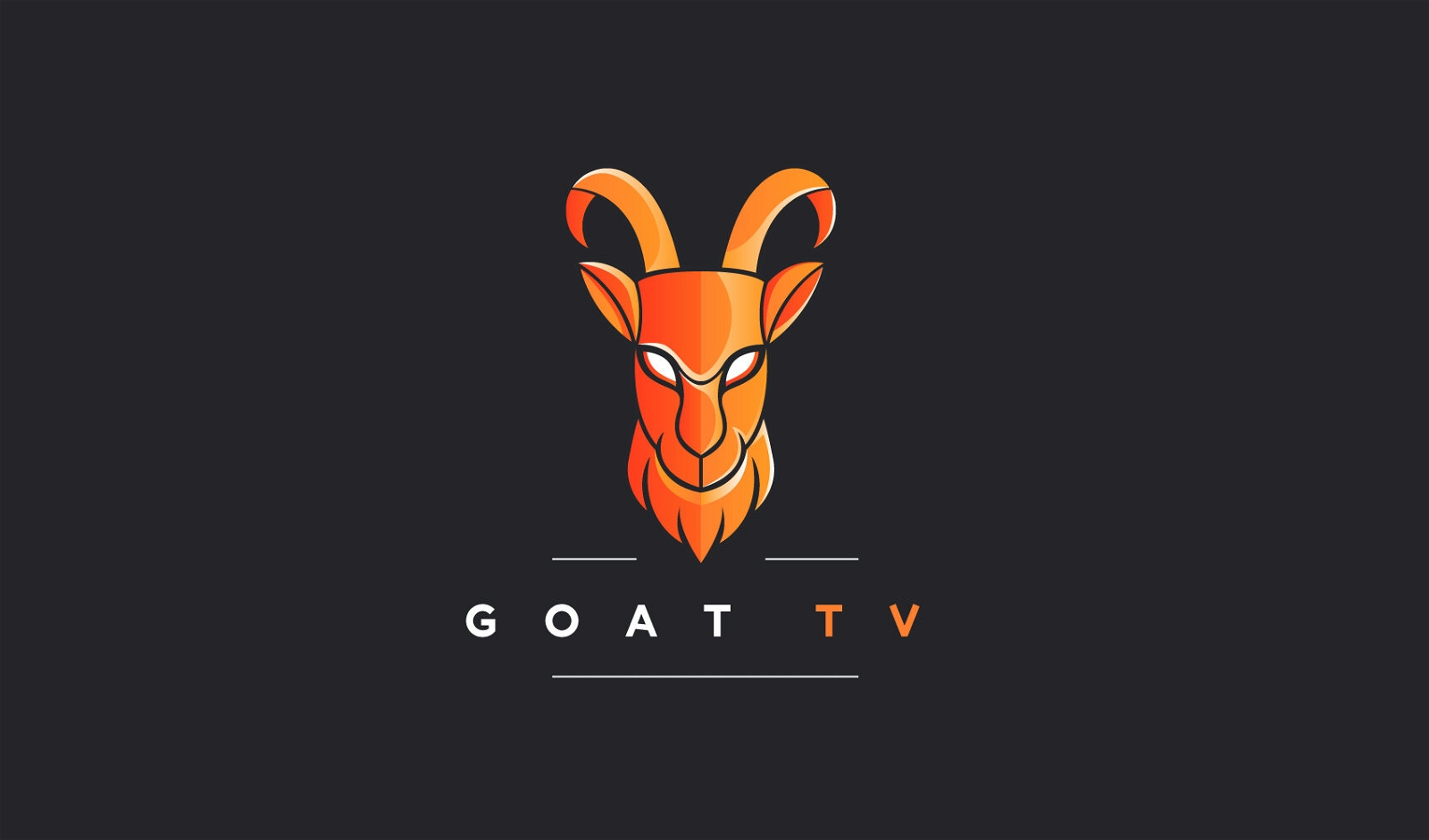 Goat head animal business logo template
