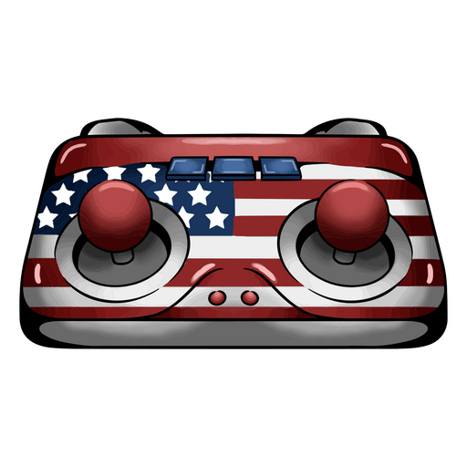 Comienza tu juego con el joystick americano Diseño PNG