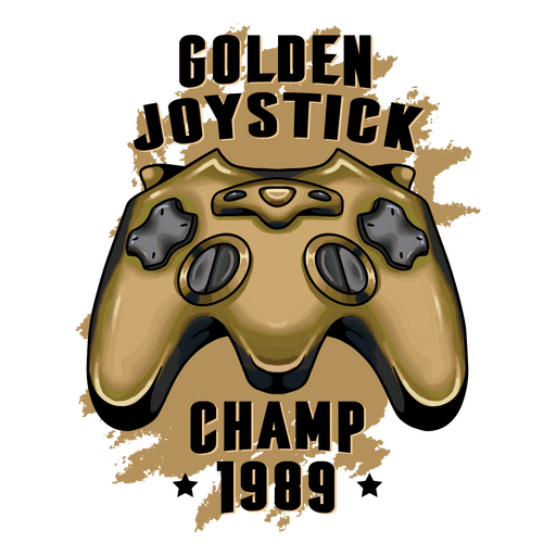 Diseño de joystick dorado Diseño PNG