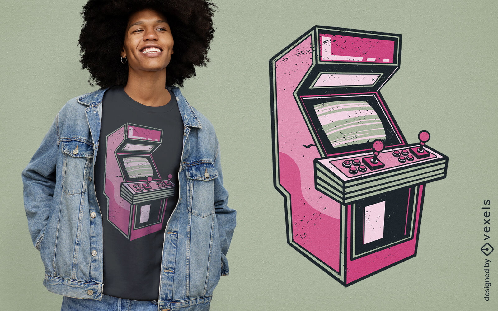 T-Shirt-Design für Arcade-Videospielmaschinen