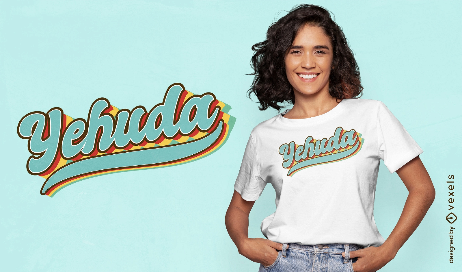 Design de camiseta com nome Yehuda