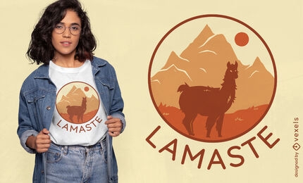 Llama yoga quote t-shirt design