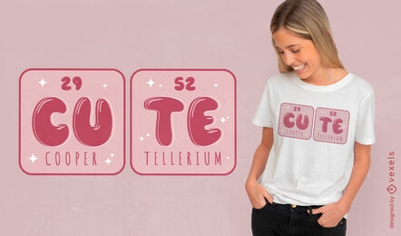 Design de camiseta de tabela periódica bonito