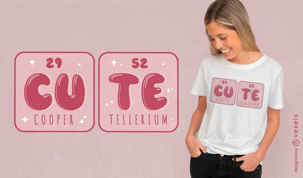 Niedliches Periodensystem-T-Shirt-Design
