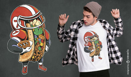American football taco t-shirt design