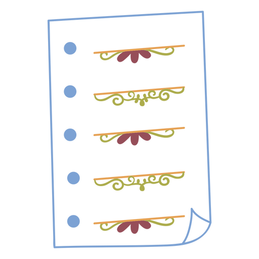 Papéis estampados com flores Desenho PNG