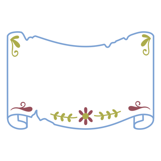 Papel y cartulina con motivos florales para notas Diseño PNG