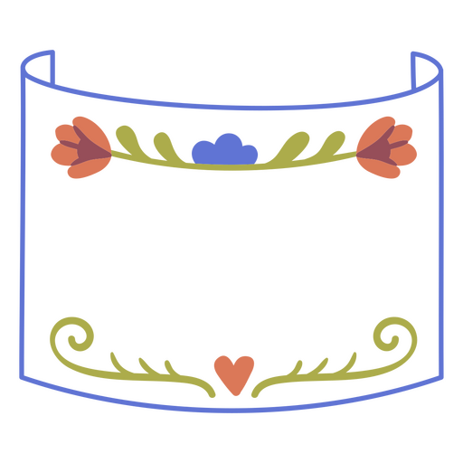 Cartolina e papéis com motivos florais Desenho PNG