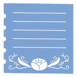 Gemusterter Karton mit tropischen Blättern und Blumen PNG-Design