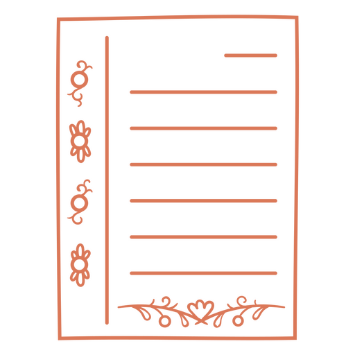 Lebendige Papierblätter mit Blumendruck PNG-Design