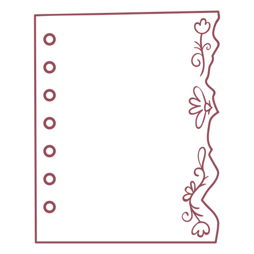 Schöner Blumenmotiv-Karton PNG-Design