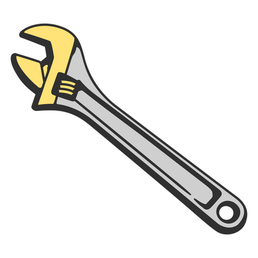 Adjustable wrench image PNG Design