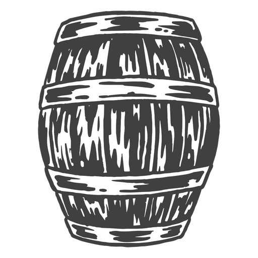 dibujo de un barril de cerveza Diseño PNG