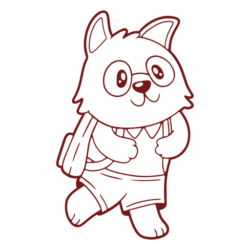 Design PNG E SVG De Raposinha Fofa Estilo Kawaii Pronta Para Ir Para A  Escola Para Camisetas